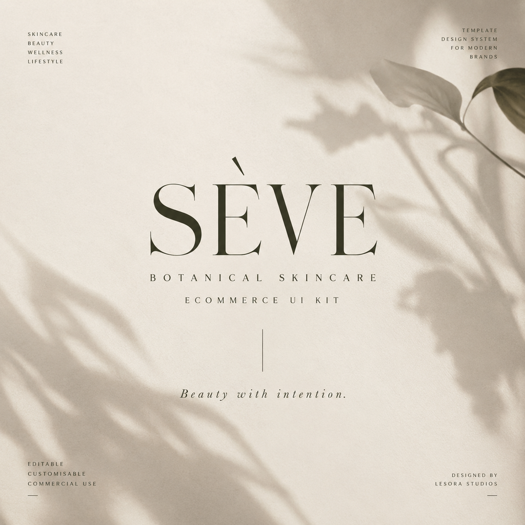 SÈVE — Botanical Skincare Ecommerce UI Kit