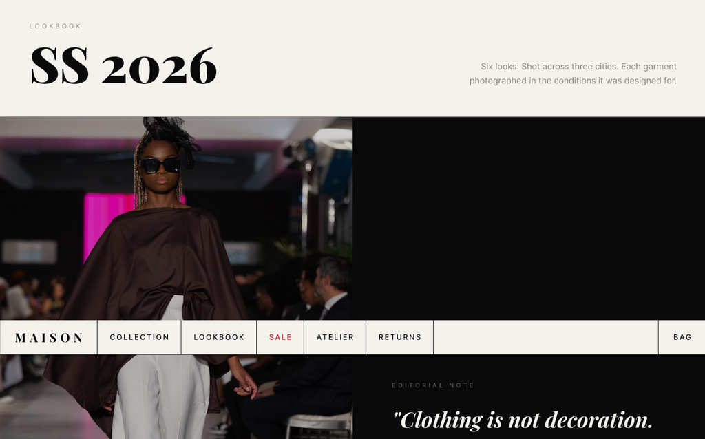 MAISON — Editorial Fashion Ecommerce UI Kit