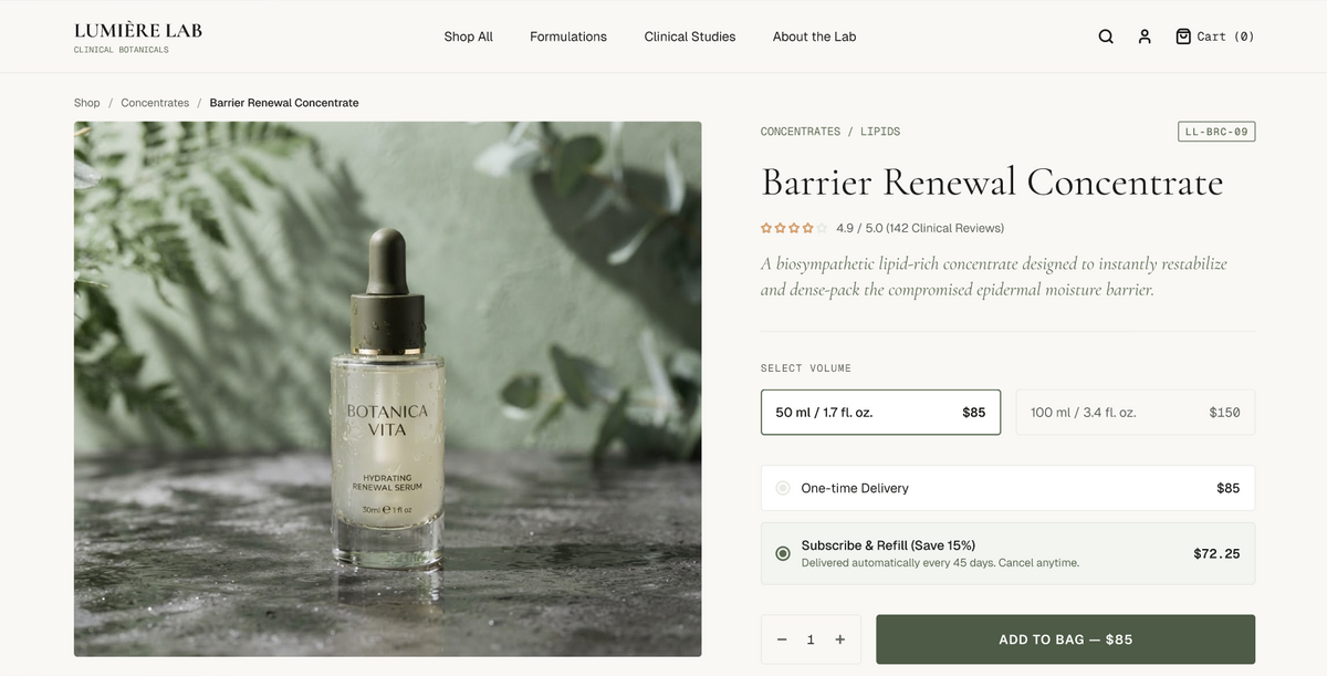 Lumière Lab — Premium Skincare Ecommerce UI Kit