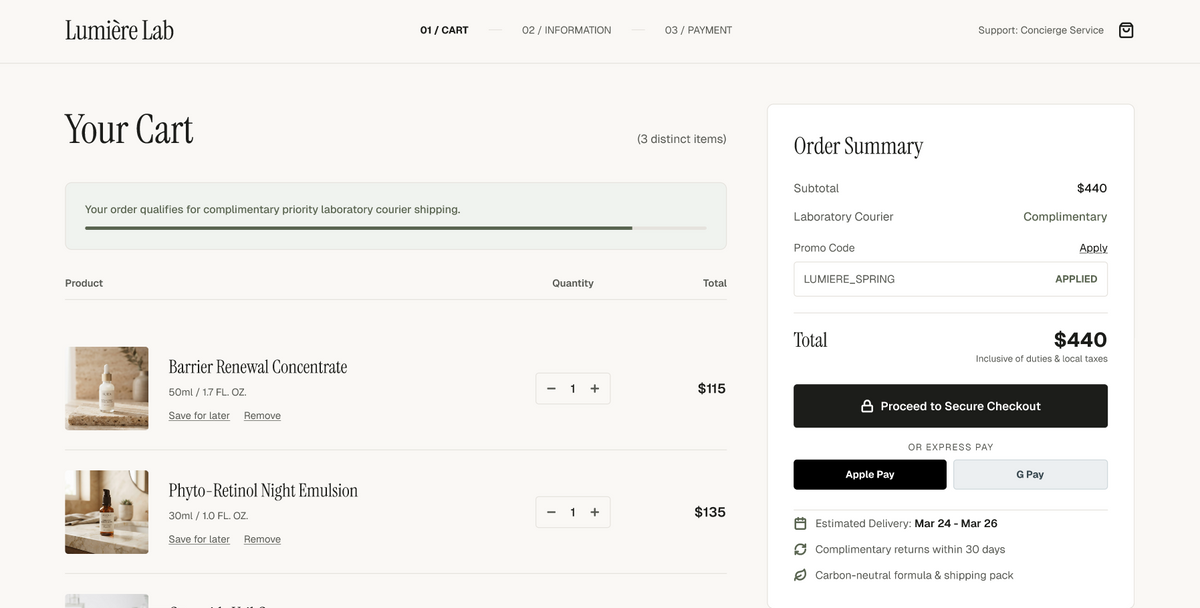 Lumière Lab — Premium Skincare Ecommerce UI Kit