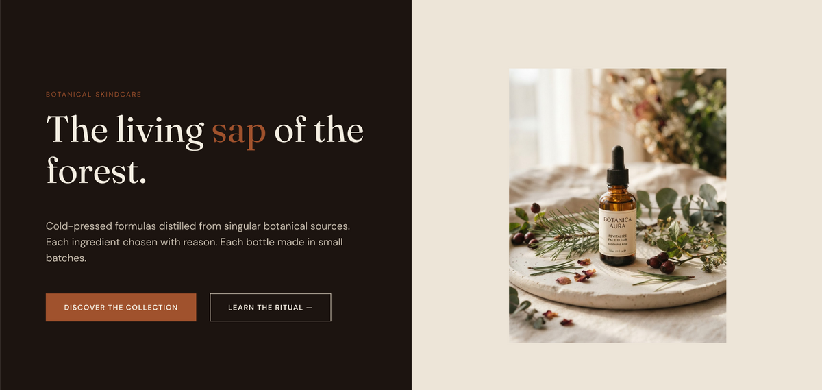 SÈVE — Botanical Skincare Framer Template
